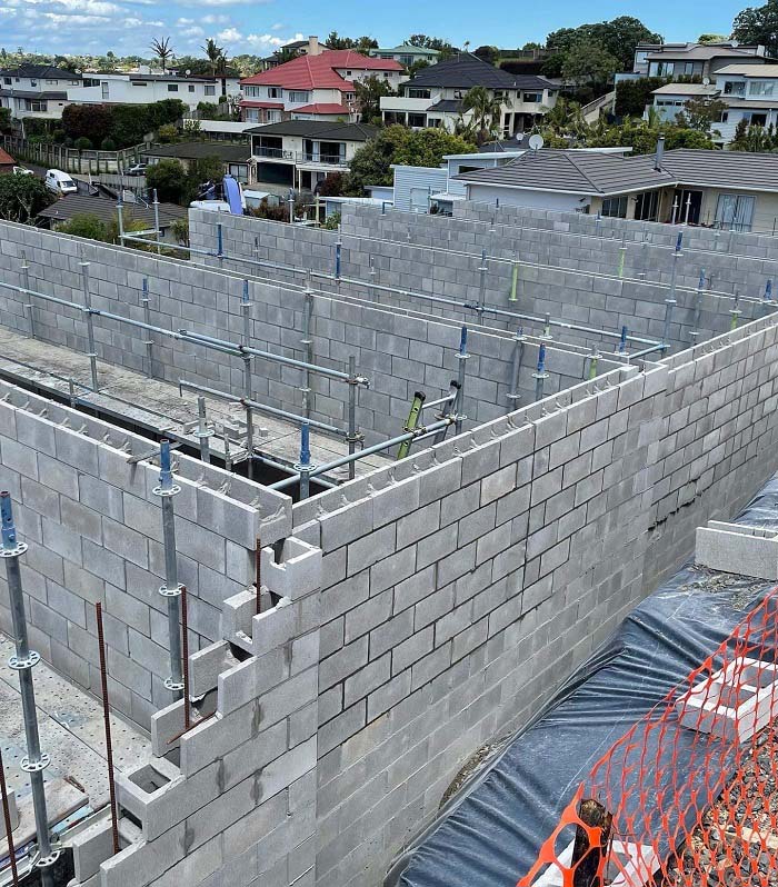 blockwork retaining wall